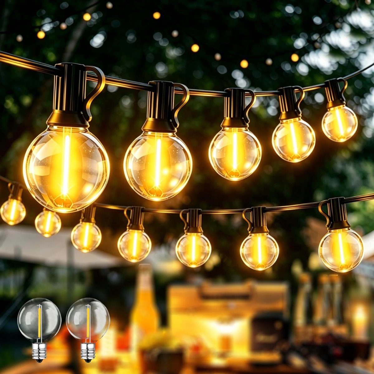 DYVNS® Tuinlampjes Slingerbuitenlichtsnoer - Tuinverlichting Buiten - Lichtslinger LED - Lichtketting - Waterdicht