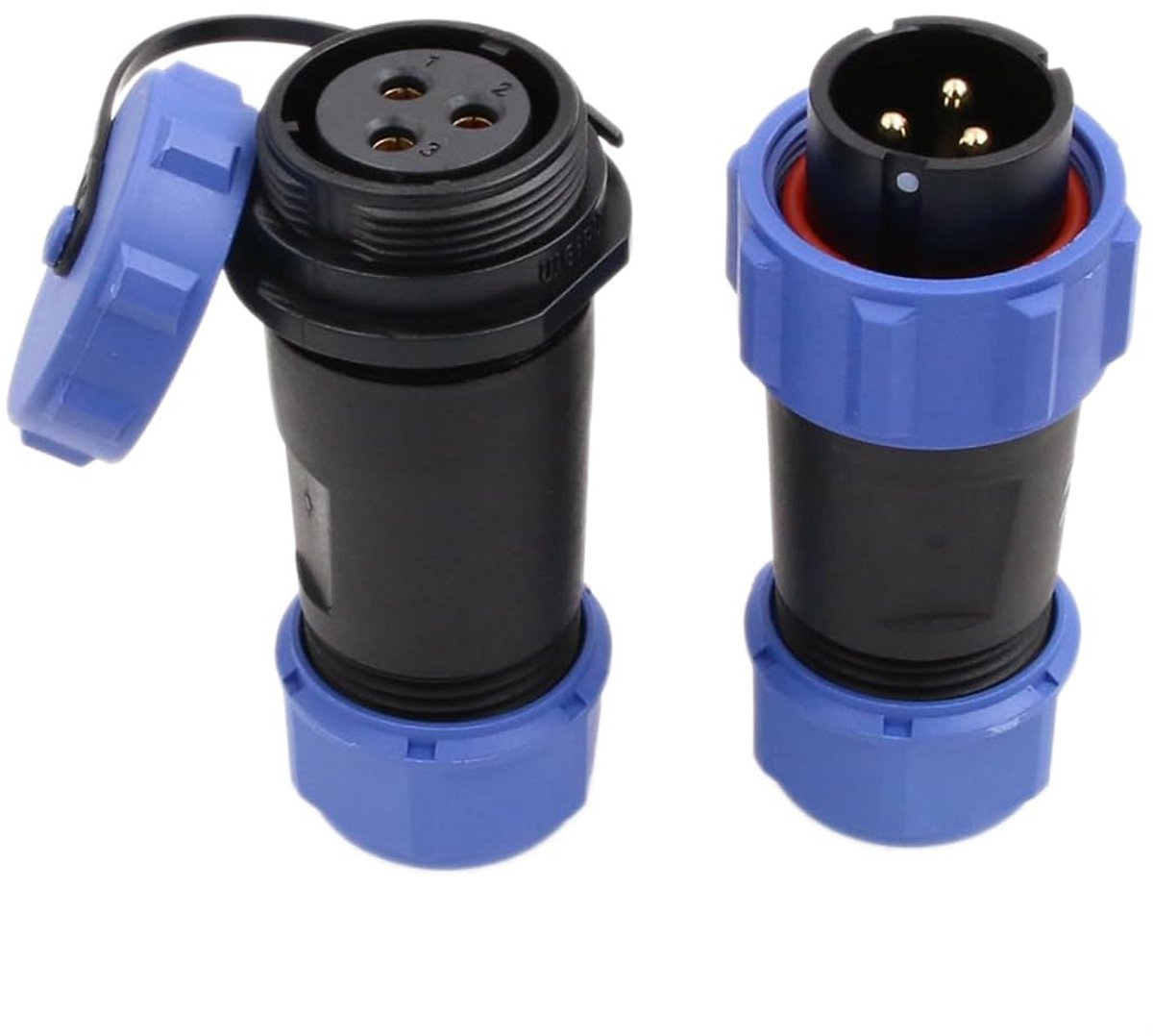 3-polige connector - waterdicht IP68 - voor industriële stroom - geschikt voor buitengebruik - ShopVlot