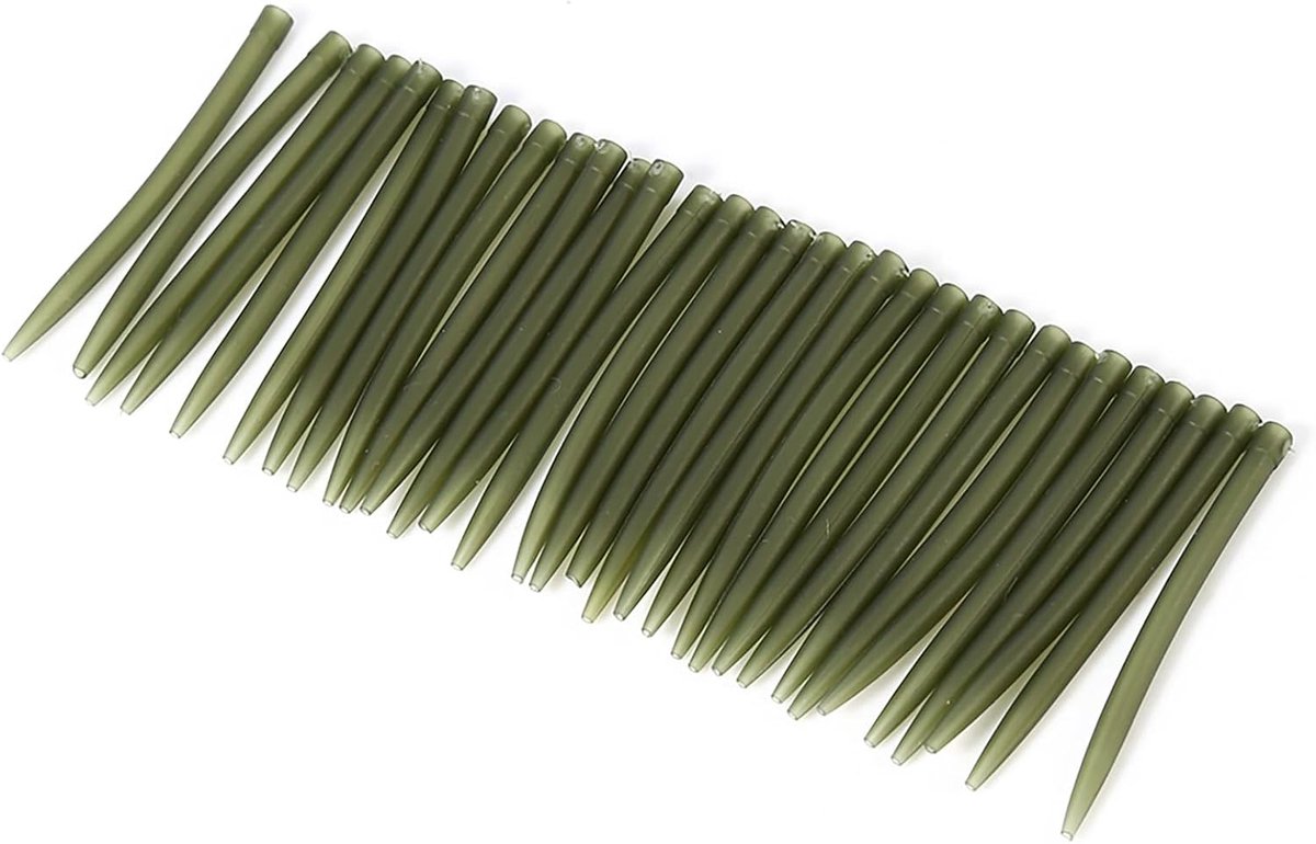 Anti Rigs Sleeve, Tangle Sleeves, Anti Tangle 30-Piece Hook Carp Tackle Kit for Fishing(Dark Green) - ShopVlot