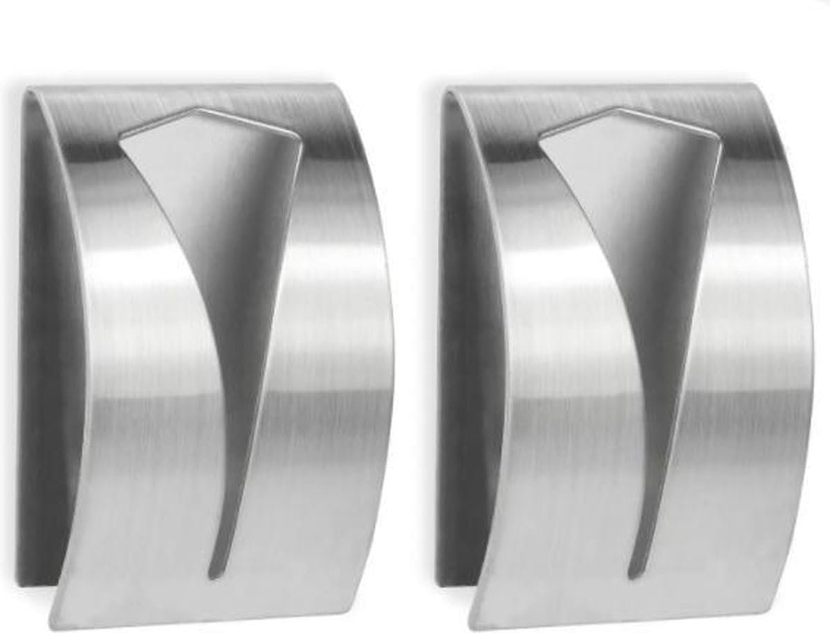 *** 2x Self Adhesive Towel Holder Hooks - Wall Hanging Hook Self-adhesive - ShopVlot