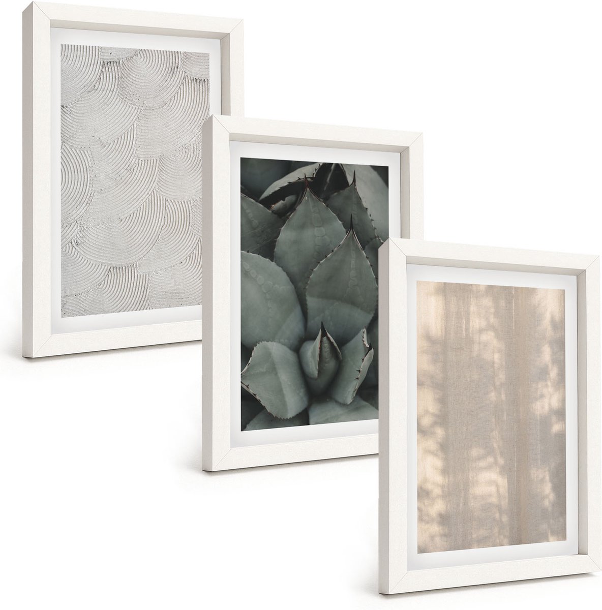 Tulup 3-Delige Schilderij Set - Zomerse texturen van dichtbij in een tropisch klimaat - 20x30 - Wanddecoratie - Woonkamer Decoratie