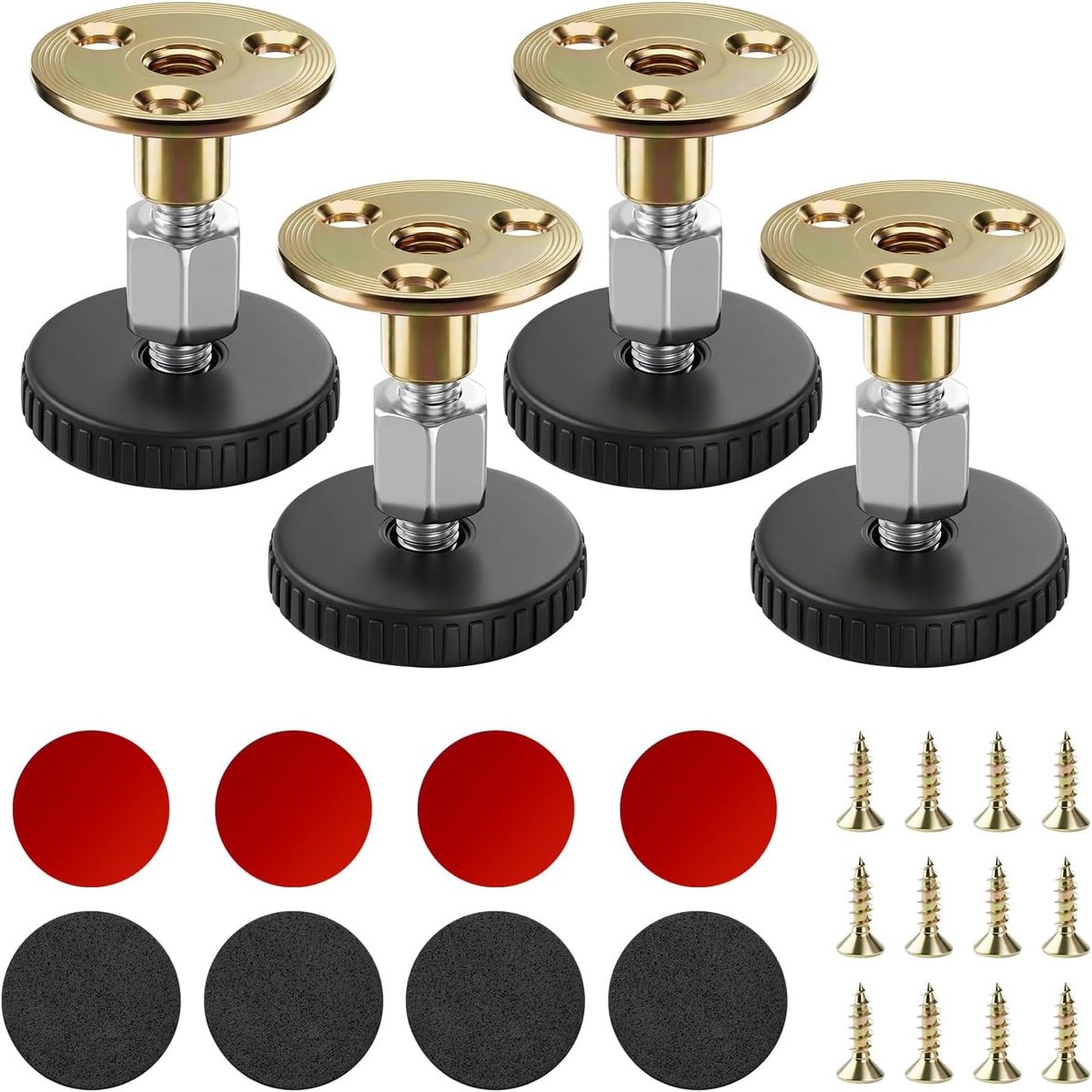 Stoeltafel - Zwart - 47-64 mm - Verstelbare Metalen Meubelpoten - Voor Meubelondersteuning