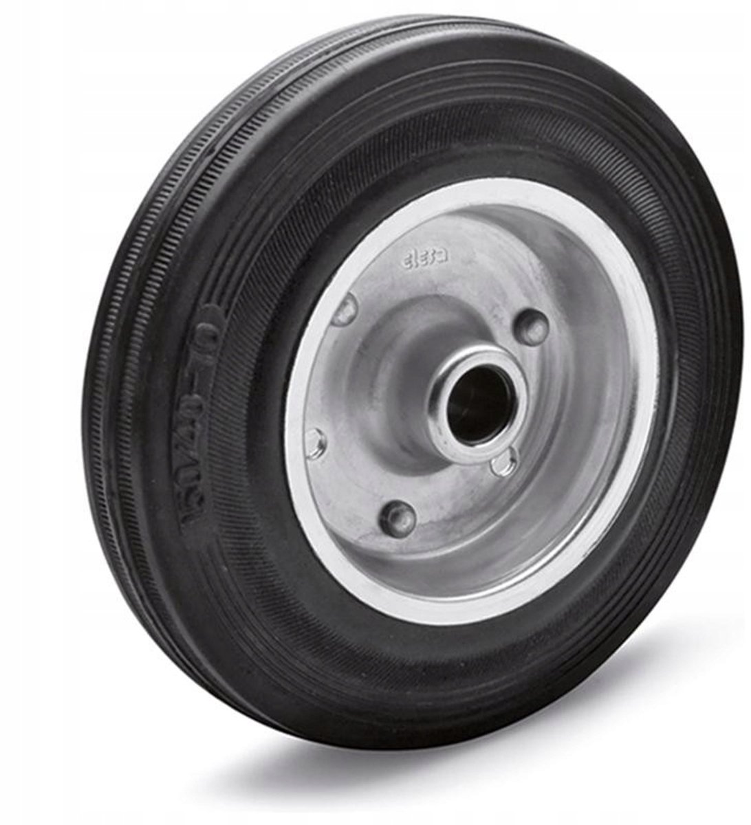 Rubber transportwiel 125mm 130kg