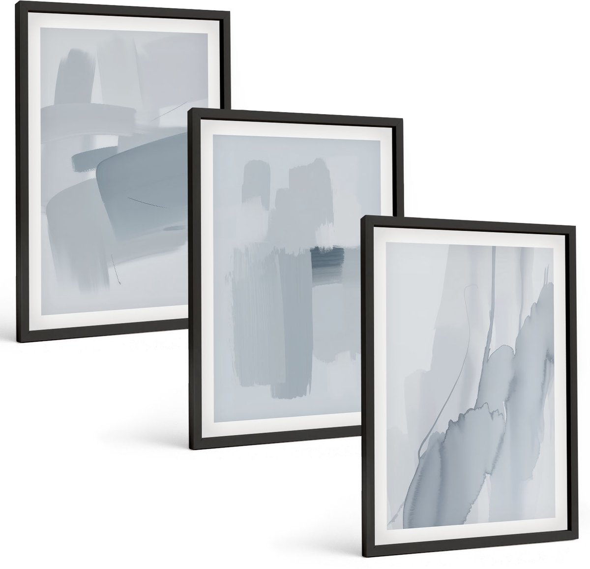 Tulup 4-Delige Schilderij Set - Abstracte composities in aquarelstijl - 40 x 60 cm - Muurdecoratie - Schilderijen Set - Woonkamer - Moderne Wanddecoratie