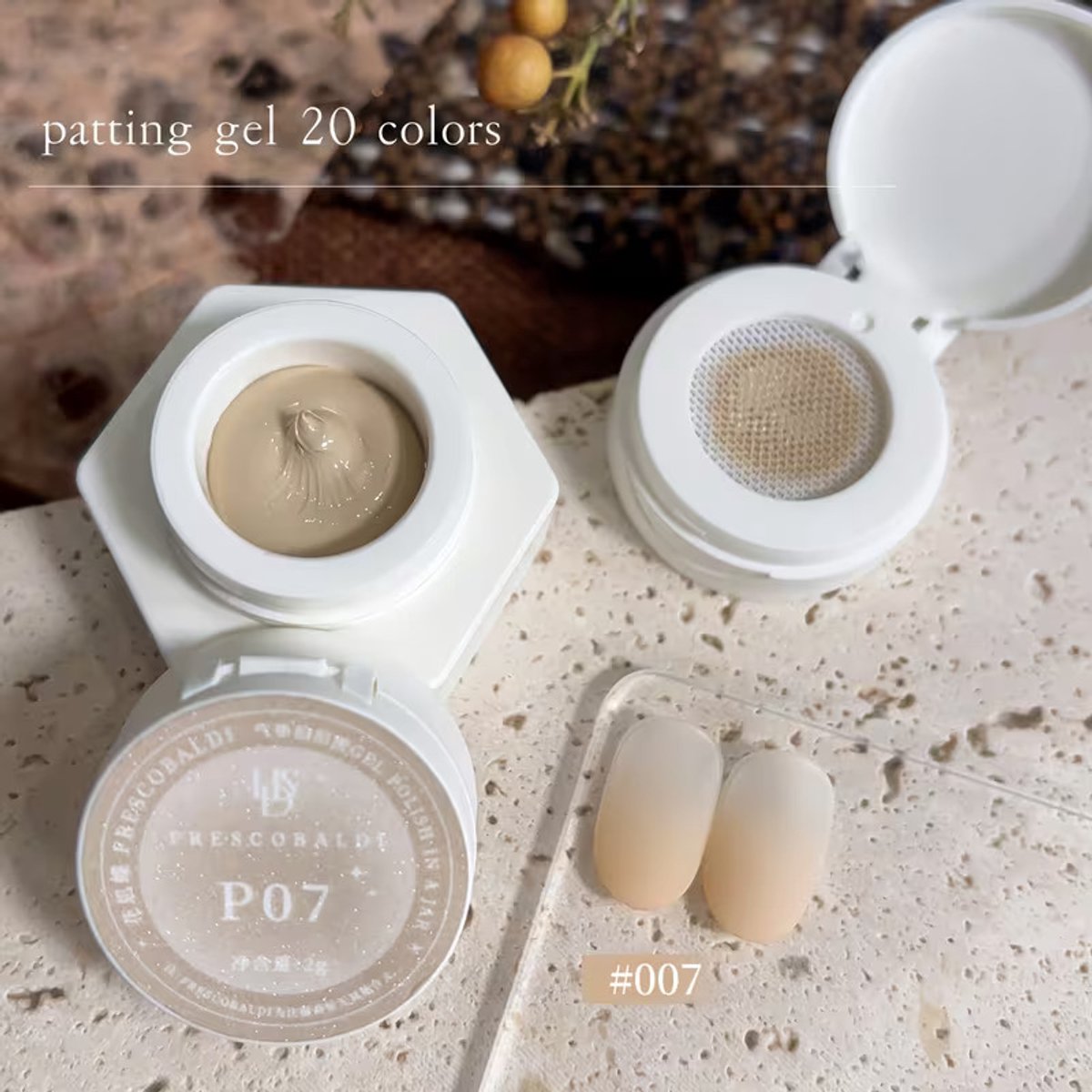 Vanilla Nude Patting Gel 2g – FRESCOBALDI Air Cushion Gel Nagellak voor Ombre en Gradient Nail Art – Nude Beige Hard Gel Polish