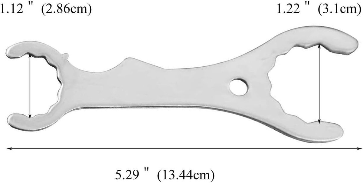 Buitenkraan sleutel - RVS - 13,44 cm - Multifunctionele Moersleutel voor Tap Bier Toren - Voor Kegerator en Koelkast