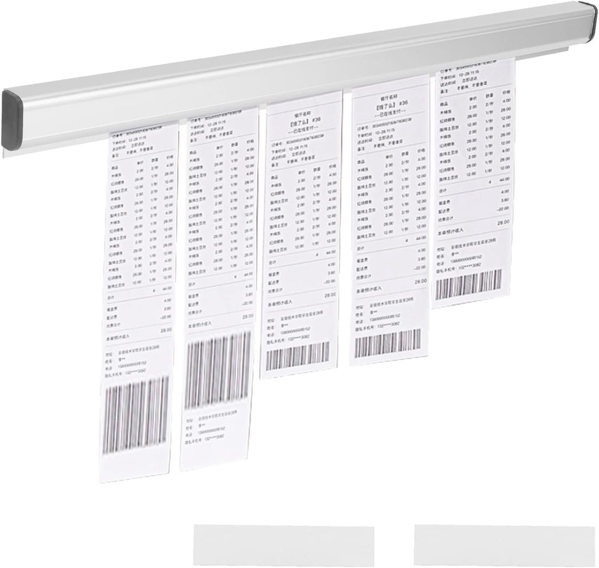 Kaarthouder fietsstuur - Aluminium - 30 cm - Duurzame Bonnenhouder voor Restaurants en Bars