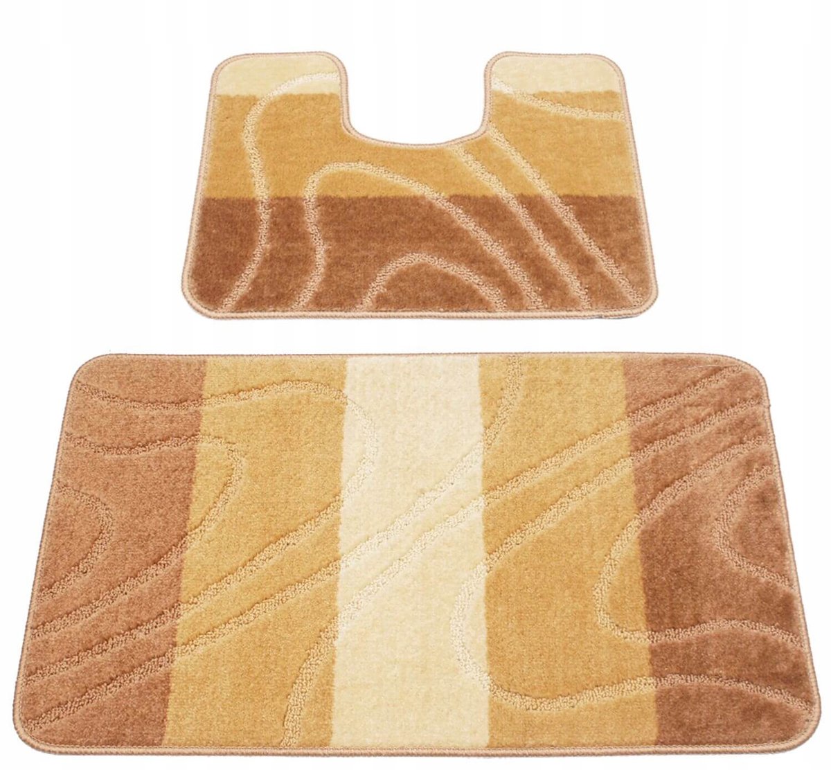 Zachte Antislip Badkamermatten Set - Beige, 50x80 cm