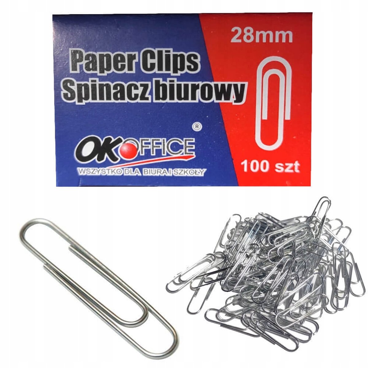 Metal Kantoorkrammen Rond 28mm 100 Stuks
