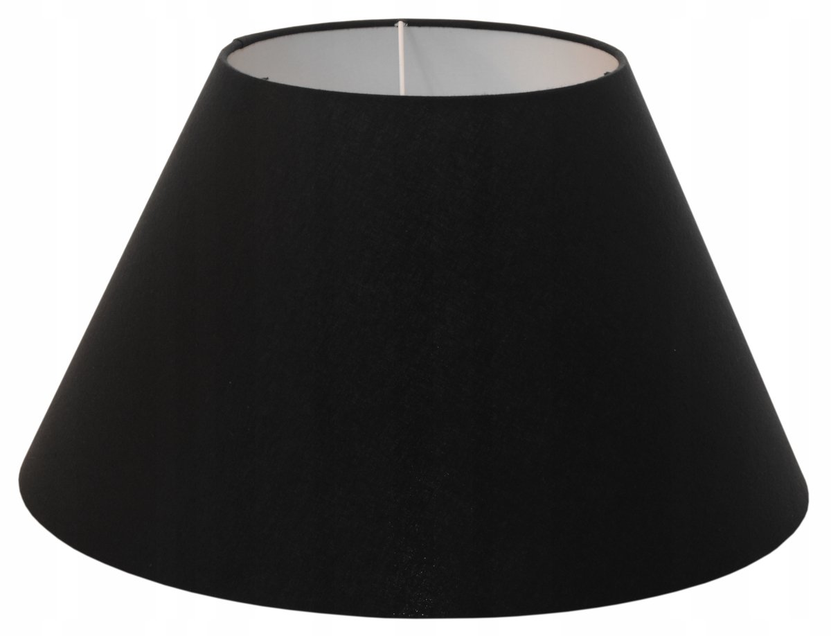 Zwarte Kegel Lampenkap Katoen E27 20x45cm Hoogte 24cm