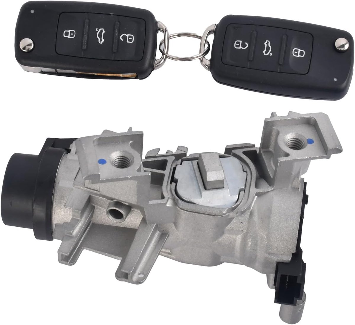 Ignition Switch Ignition Switch with 2 Keys + Remote Control for Golf 5, Golf 6, Golf Plus 1K0905851B - ShopVlot