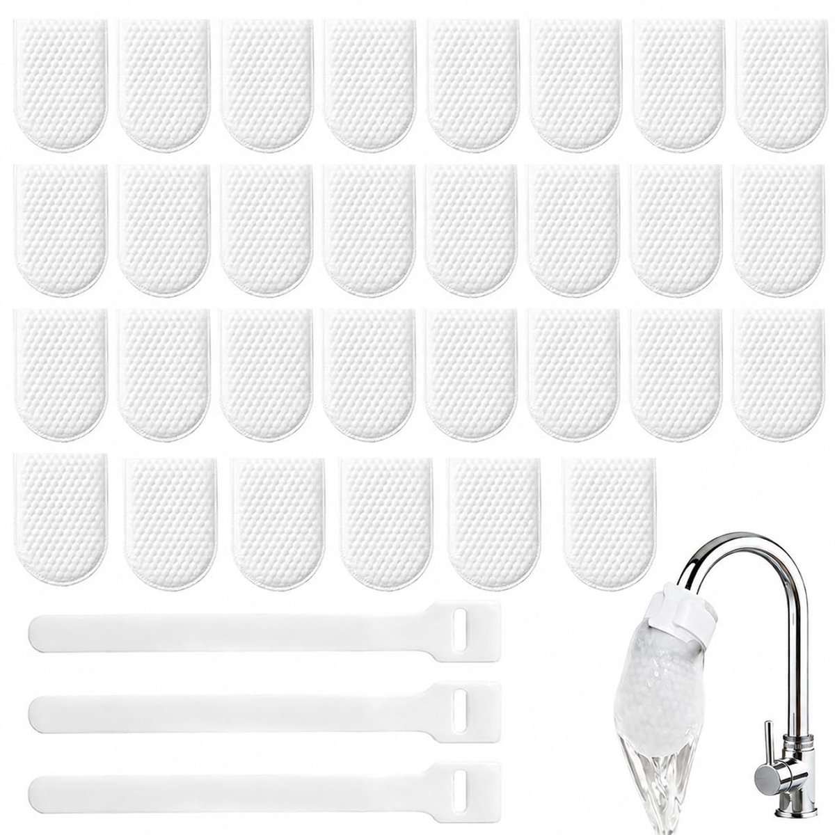 Kraanwaterfilter van katoen, verwijdert onzuiverheden, filterelement voor kraan, spatwerend filter, inhoud 30 - ShopVlot