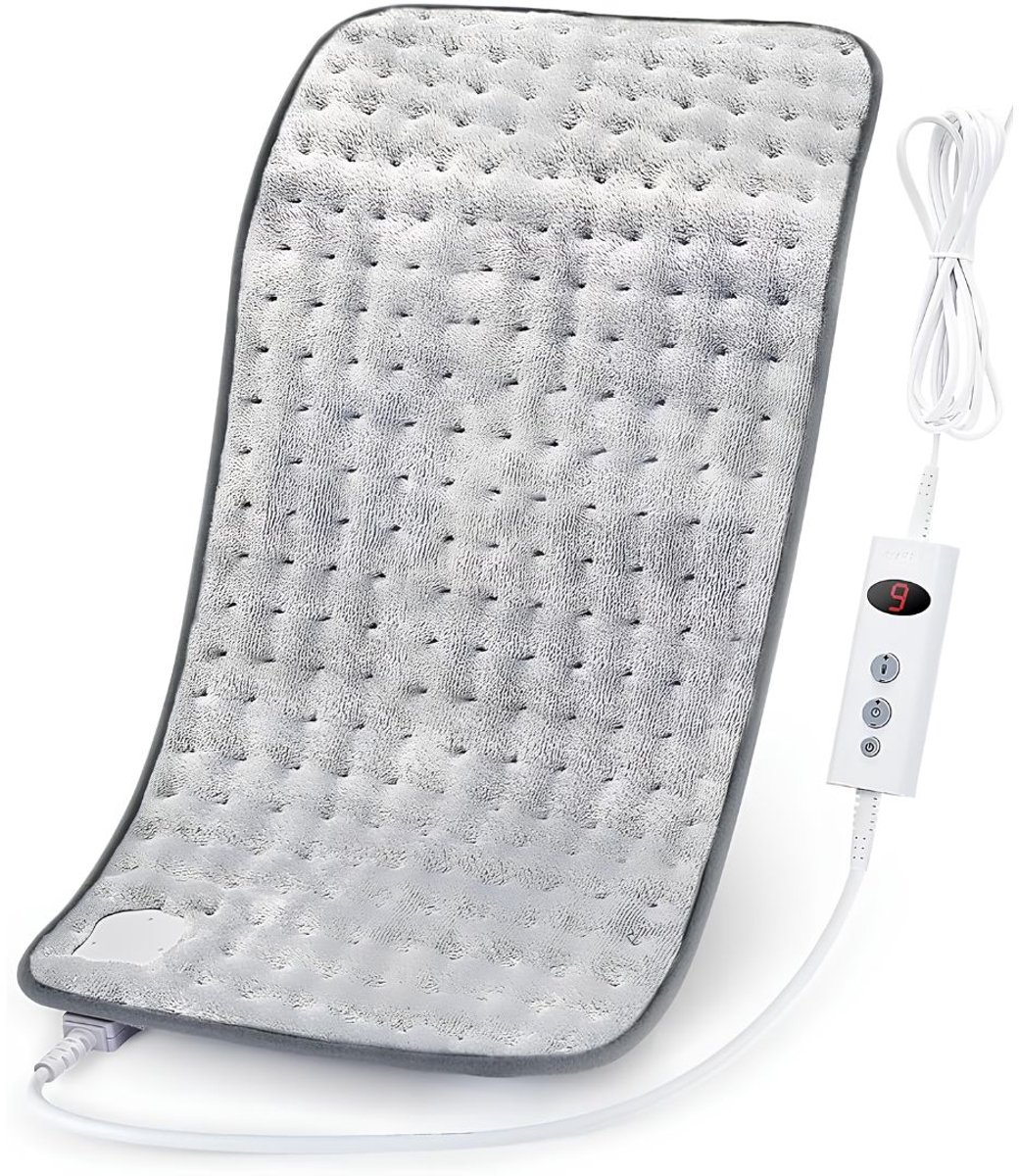 TYR® Warmtekussen - Warmtekussen Oplaadbaar - Elektrisch Warmtekussen - Grijs - 30cm x 11cm x 11cm