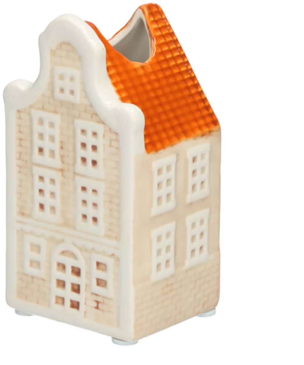 Kerst | Vaas Huis Homy1 | Beige | Duif | 12x6x5cm