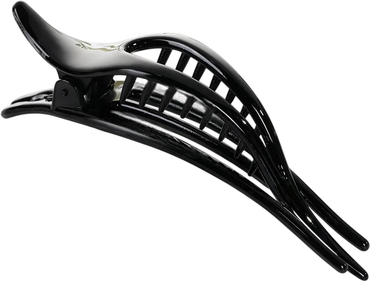 Grote Haarclip Dames en Meisjes – Bloem Haarspeld van Acryl, Haar Klauwclip, Eendenbek Haarclip, Haaraccessoire voor Paardenstaart en Haarstyling - Zwart