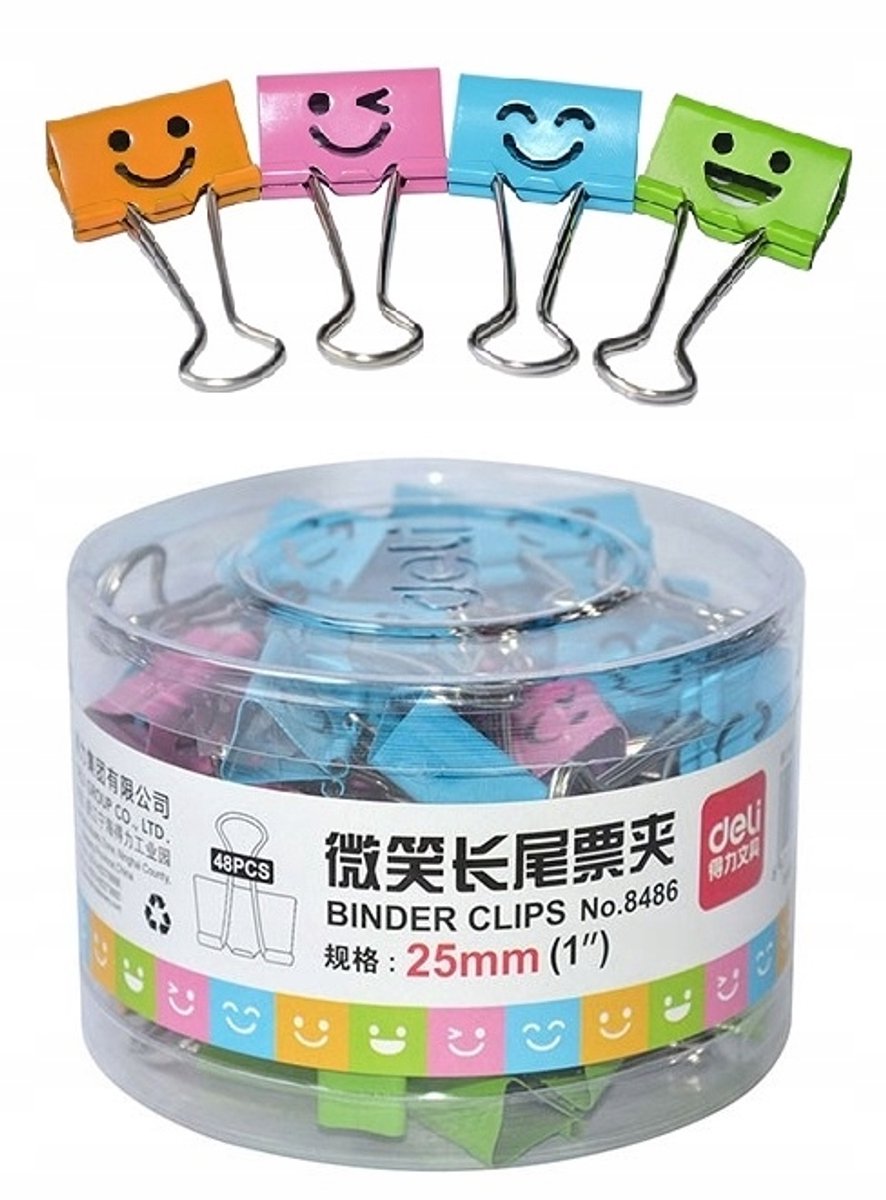 Deli Klemmers met Gezichtjes - 25mm, 48 stuks