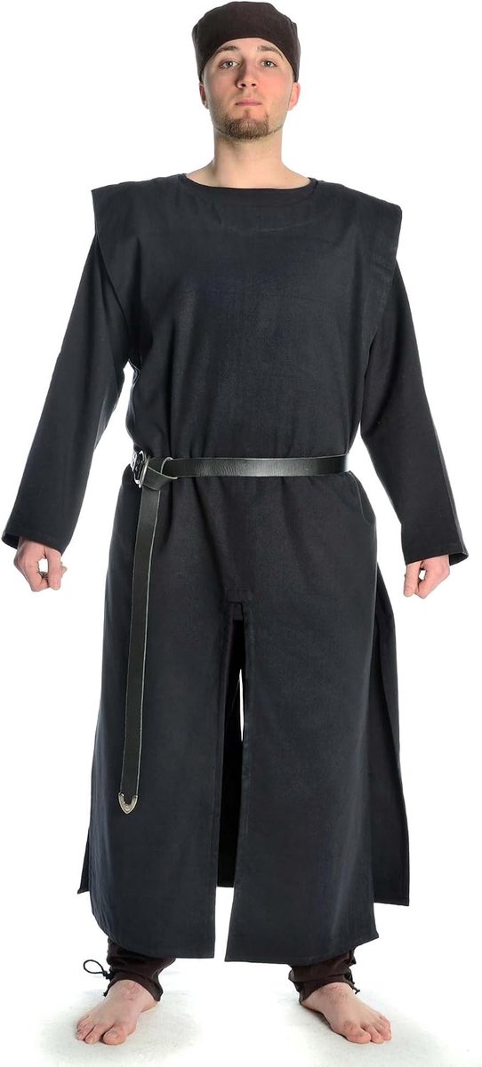 Men's Medieval Tabard - Pure Cotton, One Size - Black, White - ShopVlot