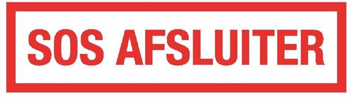 Sticker SOS Afsluiter