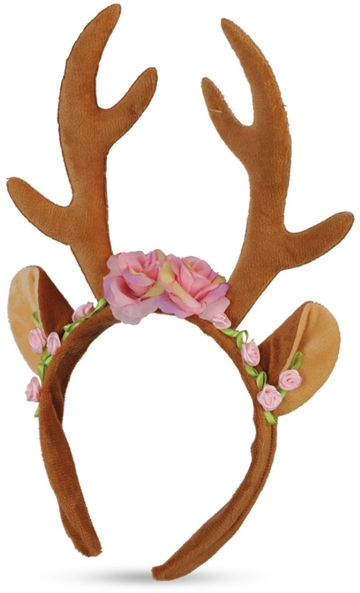 Hoofdband Hert met bloemen