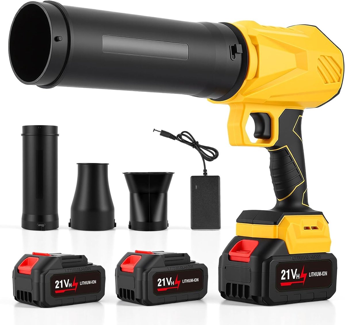 Accu Bladblazer - Zwart - Draadloos - Borstelloze Motor met 2 x 4,0 Ah Accu - Voor Tuinonderhoud