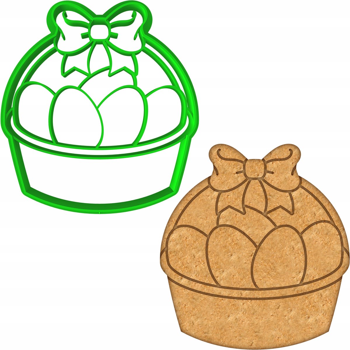 Paas Koekjesvorm - Mandje 8cm - Koekjes & Koekjesvorm