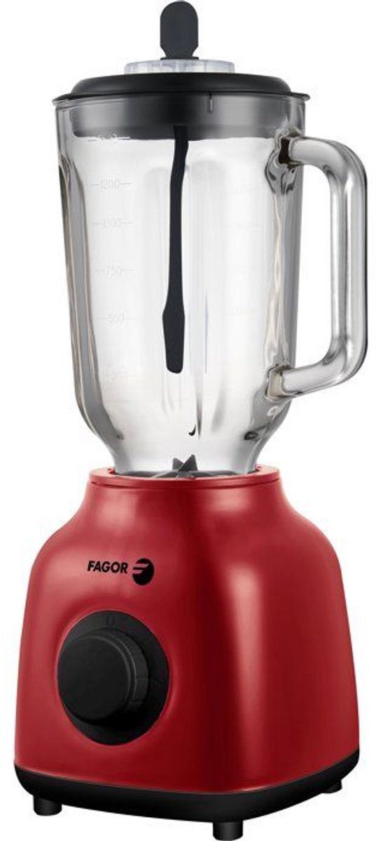 2-in-1 blender - FAGOR - FGB2153 - 400 W - 1,5 L glazen mengkom met maatverdeling - Rood van Fagor — afbeelding 2
