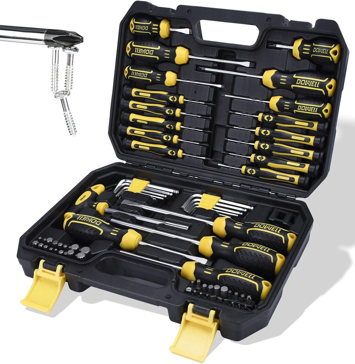 Schroevendraaierset 108-delig - compacte precisieschroevendraaiers - magnetische bits - ideaal voor reparaties