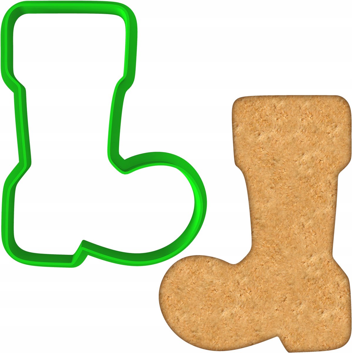 Kerst Koekjesvorm - Kerstman Laars - Bakvorm voor Koekjes & Peperkoek