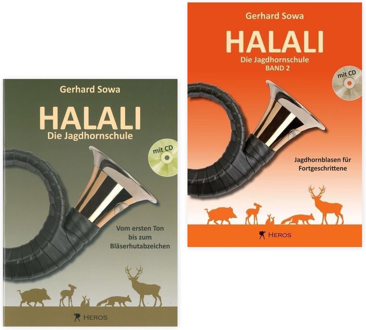 Halali - The Hunting Horn School Band 1 and 2 + Mouthpiece Bag for Hunting Horn - Mouthpiece (Starter Set) Gerhard Sowa - ShopVlot