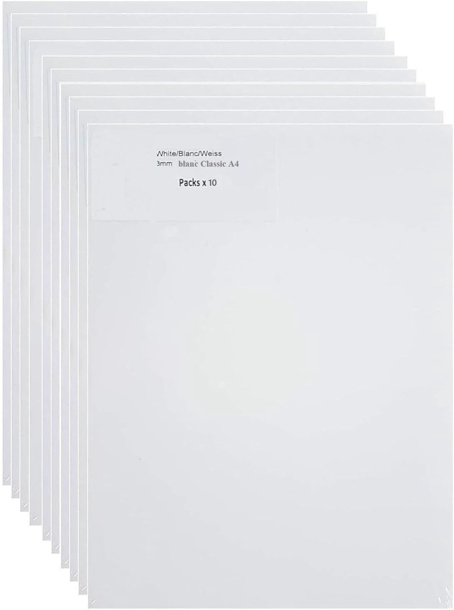 Filling cardboard Classic A4,3mm White Foam 10 Piece - ShopVlot