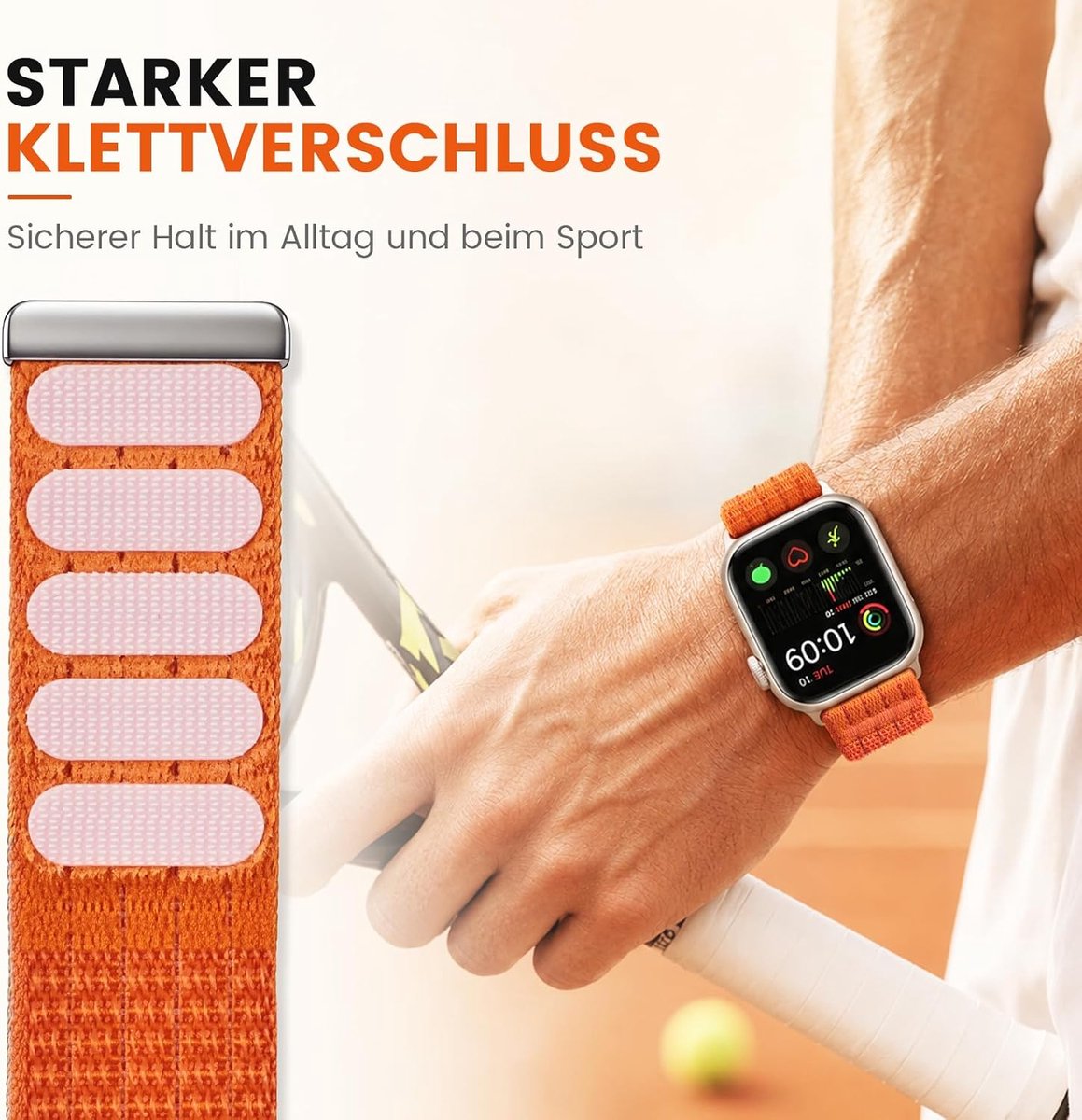 SimpleThings Sport Loop Strap Compatible with Apple Watch Strap 40 mm, 42 mm, 46 mm, 44 mm, 45 mm, 41 mm, 38 mm, Nylon - ShopVlot