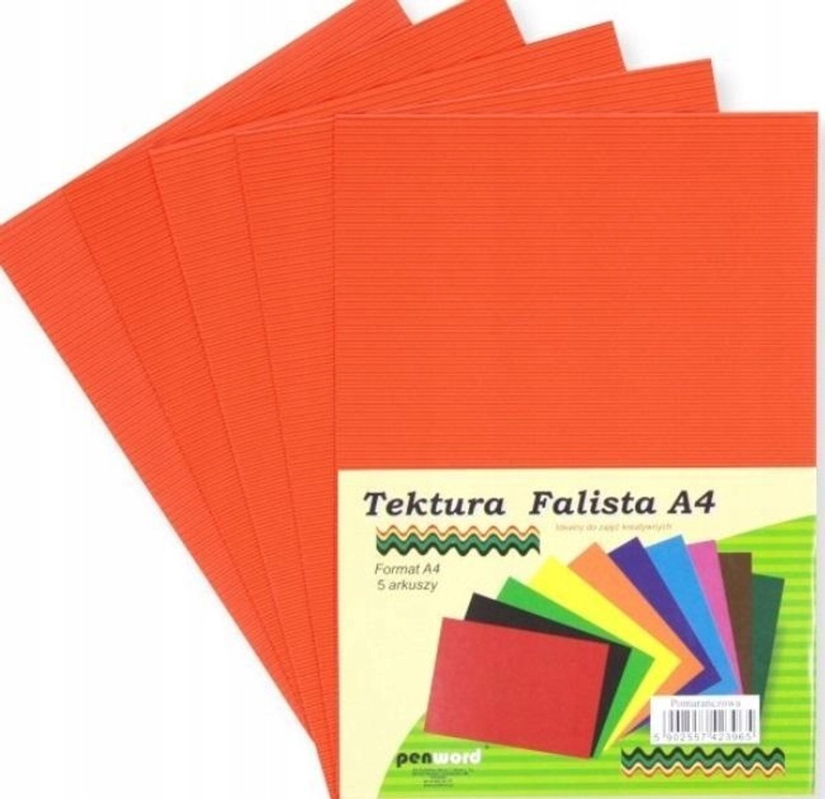 Golfkarton A4 Oranje 5 Stuks - Knutselen & Hobby