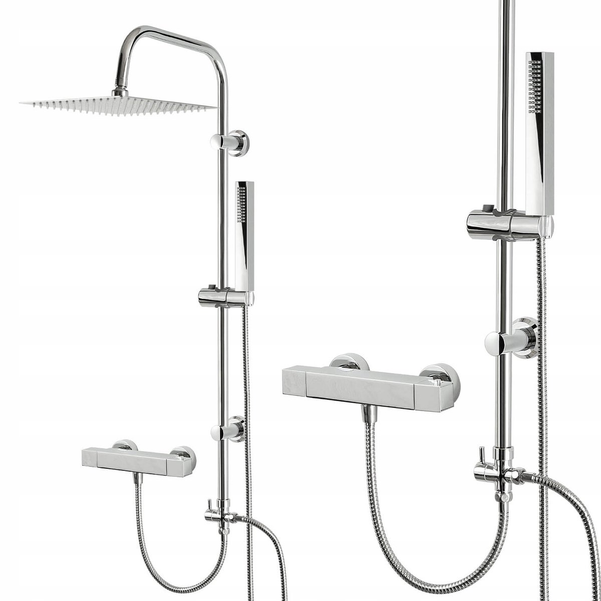 Douchekolom met Thermostatische Kraan - INEA - Zwart