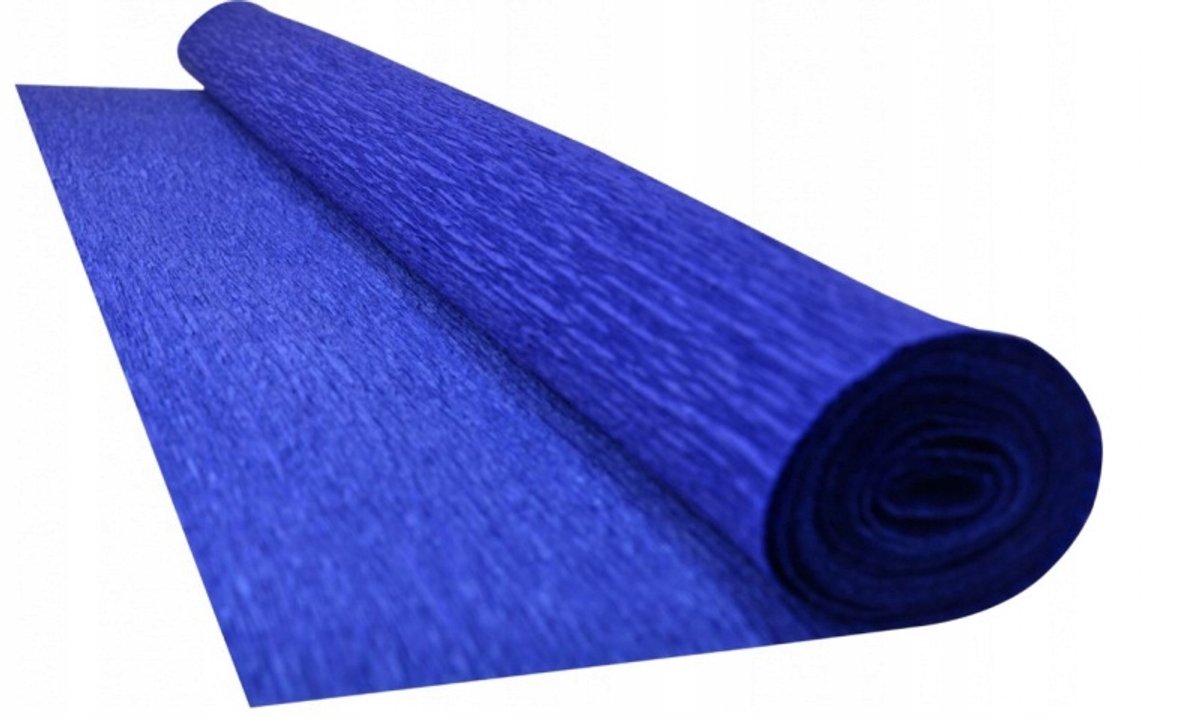 Crêpepapier Kreukt 0,5x2m - Diepblauw, Merkloos