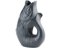 Giftcompany - Vase, carafe - Monsieur Carafon - fish - earthenware - color: grey - (WxDxH): 21 x 12 x 31 cm - size L - ShopVlot