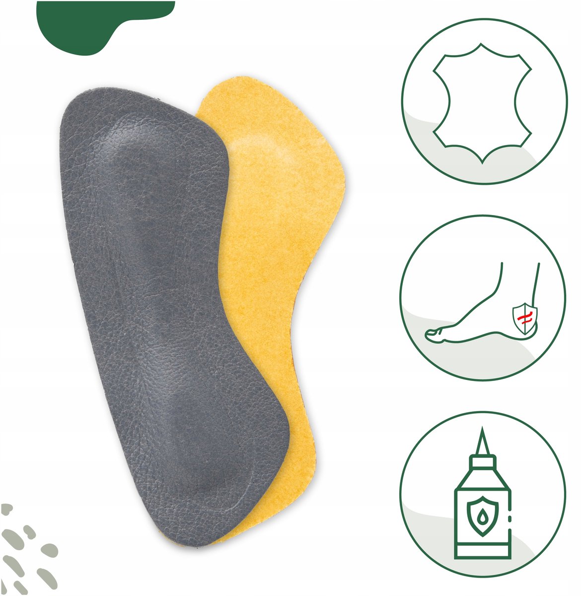 Leren hielkussens voor schoenen - Anti-wrijving & pasvorm