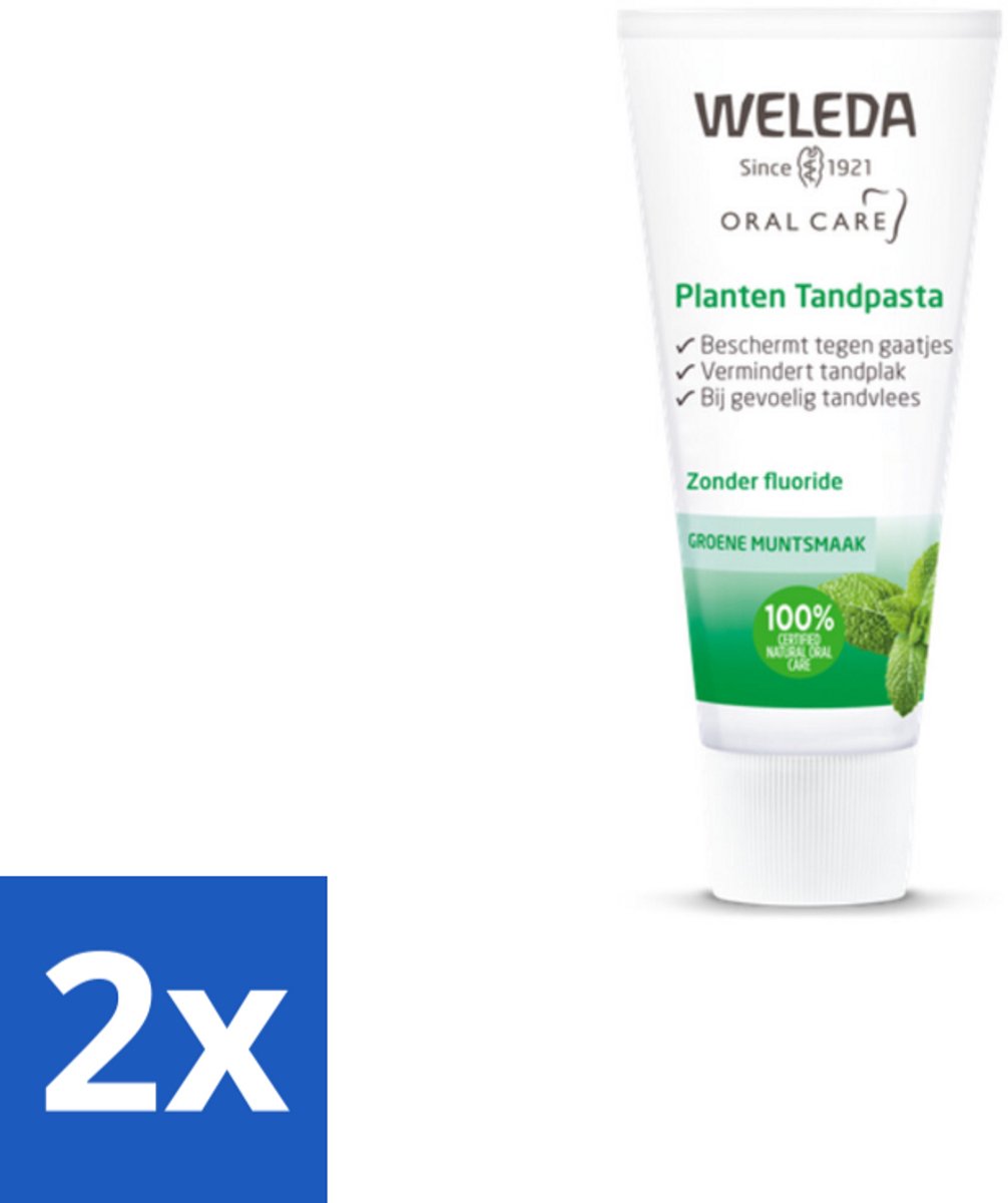 2 x WELEDA - Planten tandpasta - 75 ml - Tandpasta - Natuurlijke Tandpasta - Biologische Tandpasta - Kamille Tandpasta - Tandvlees Verzachten