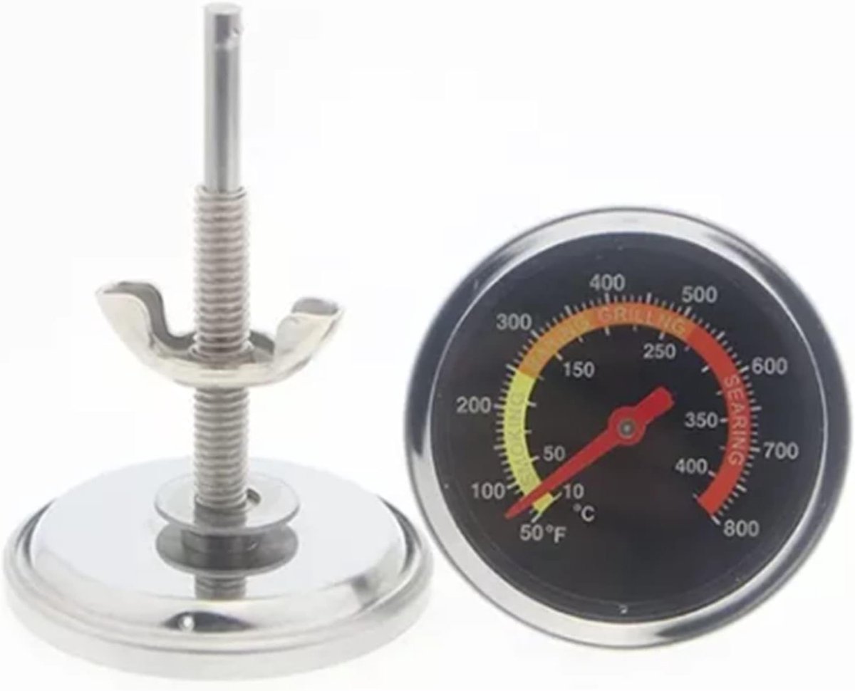 Oven thermometer - makkelijk af te lezen - met metalen behuizing - ideaal voor BBQ en oven gebruik - ShopVlot