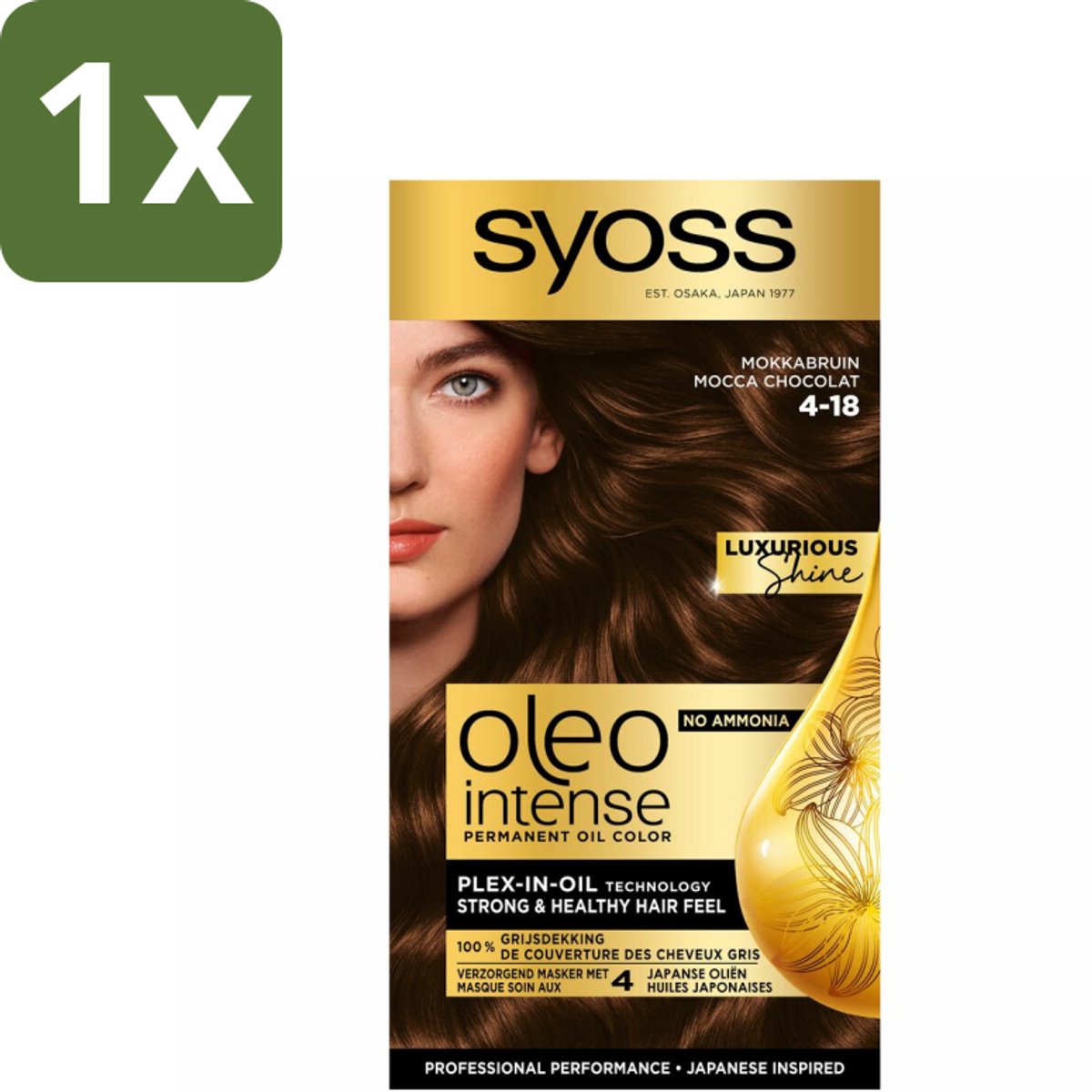 Syoss Oleo Intense - Haarverf - 4-18 - Mokka Bruin - 115ml