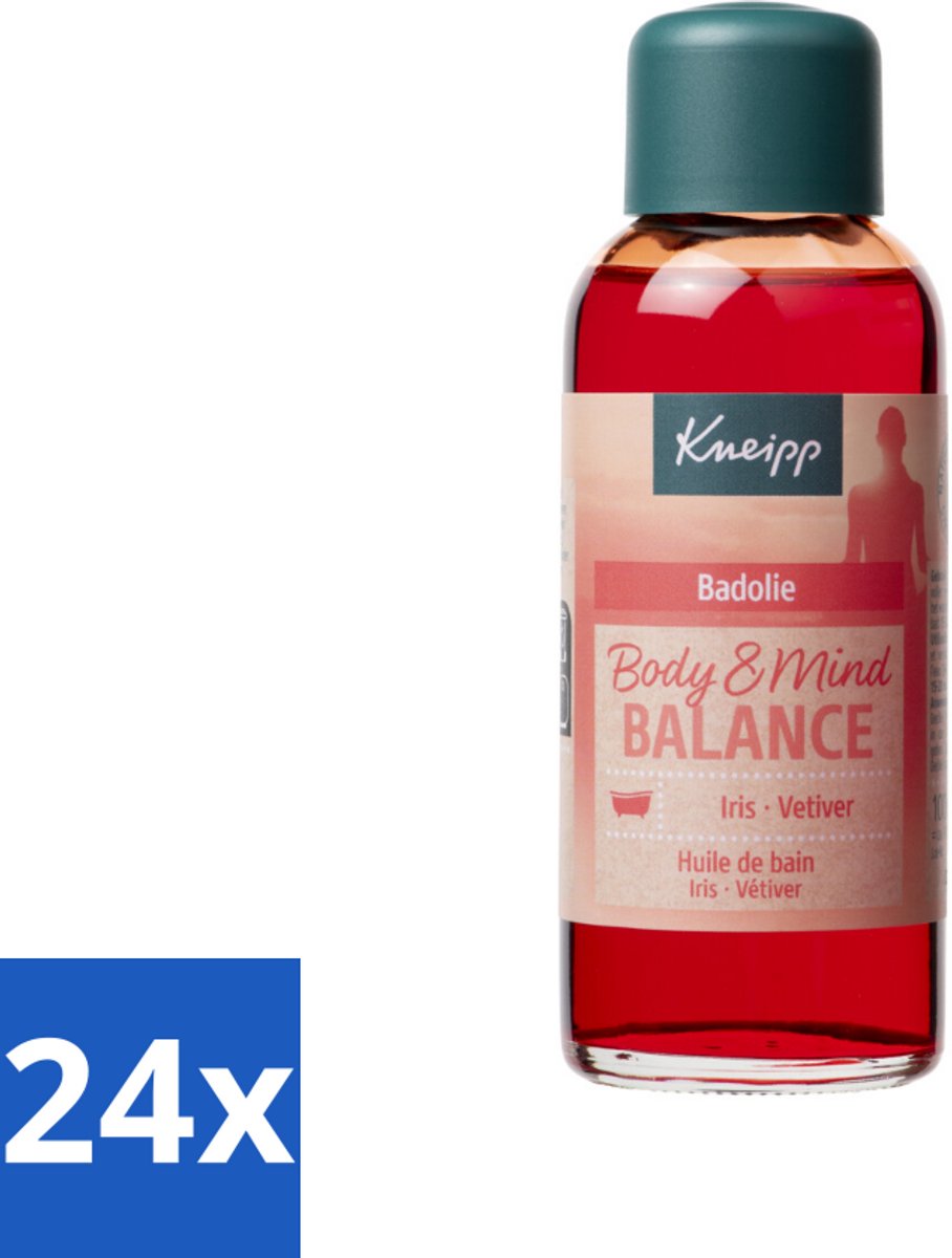 24 x Kneipp - Badolie - Body & Mind Balance - Iris & Vetiver - 100 ml - Badproduct - Badolie - Ontspanning - Stressvermindering - Aromatherapie