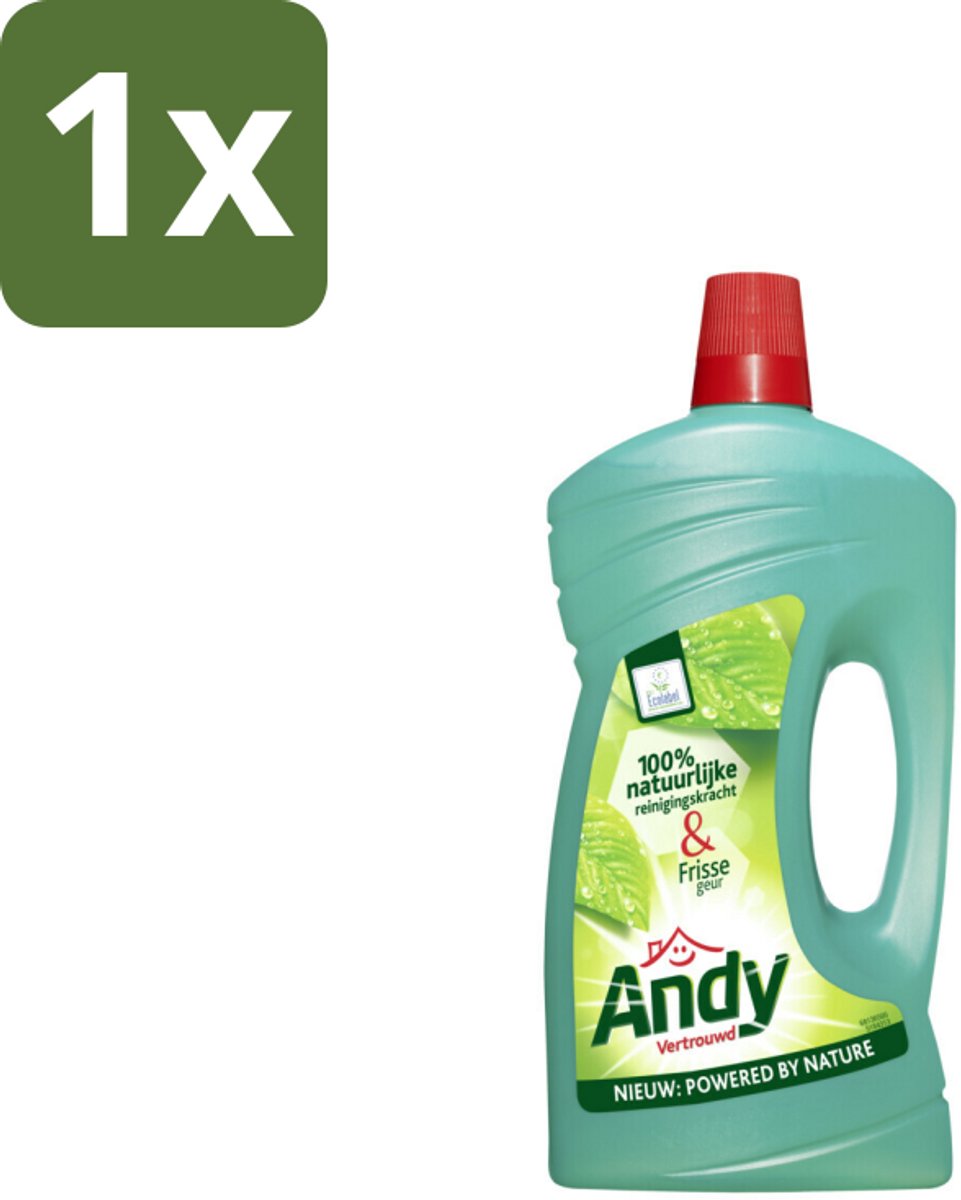 1 x Andy - Vertrouwd - Allesreiniger - Fris & Vertrouwd - 1L - Allesreiniger - Natuurlijke Reiniger - Fris Aroma - Milieuvriendelijk Schoonmaken - Hardnekkig Vuil