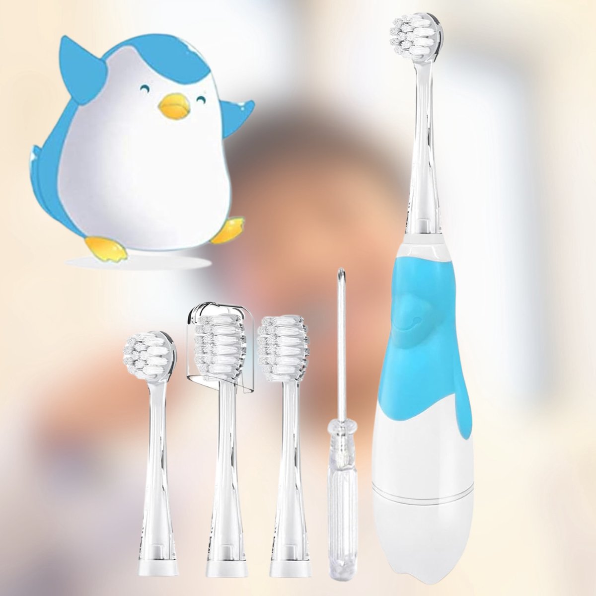 CRLYN® Elektrische Tandenborstel Kind - Kindertandenborstel - Tandenborstel Baby