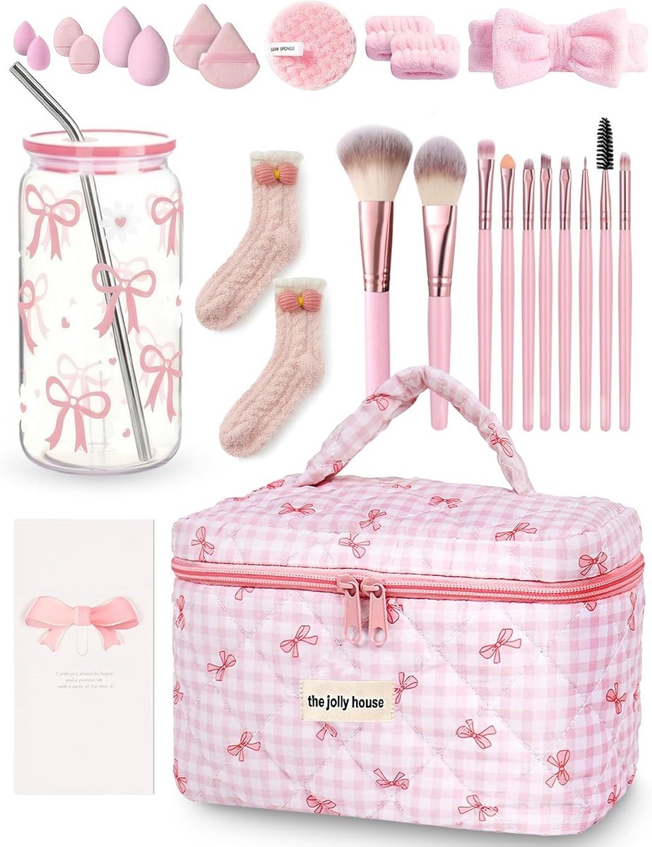 Cadeauset voor Meisjes - Roze - 26-delig - Inclusief Make-up en Accessoires - Voor Leeftijd 9 tot 16 Jaar
