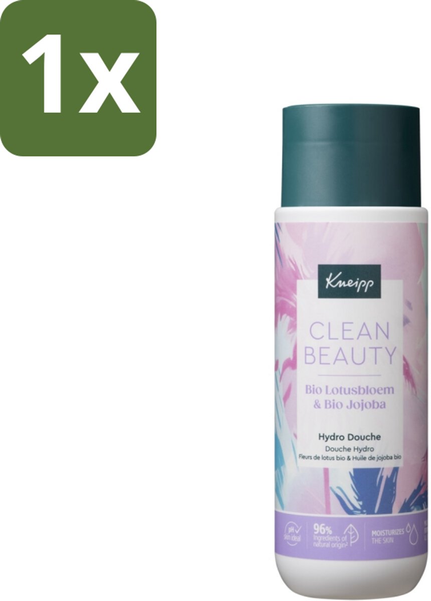 1 x Kneipp - Douchegel - Clean Beauty - Lotus & Jojoba - 200 ml - Douchegel - Natuurlijke Douchegel - Biologische Douchegel - Lotus Douchegel - Jojoba Douchegel