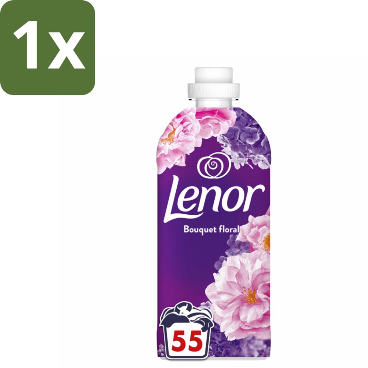 1 x Lenor - Wasverzachter - Bloemenboeket - Fris & Zacht - 55 Wasbeurten - Wasverzachter Bloemen - Wasverzachter Fris - Wasverzachter Bloemige Geur - Wasverzachter Zen - Wasverzachter Saffraan