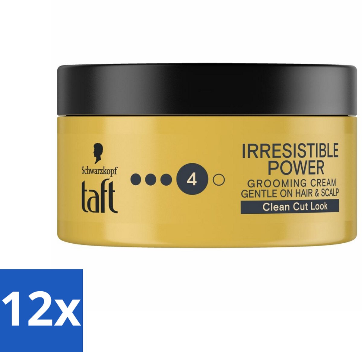 Taft - Irresistible Power 4 - Grooming Cream - Gladde finish - 100 ml - Voordeelverpakking - 12 stuks
