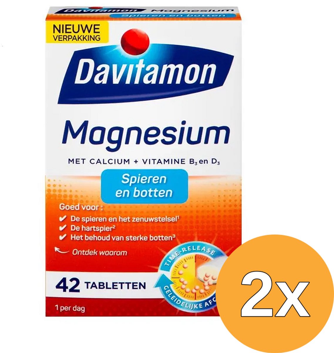 2x Davitamon Spieren en botten (42 tabletten)