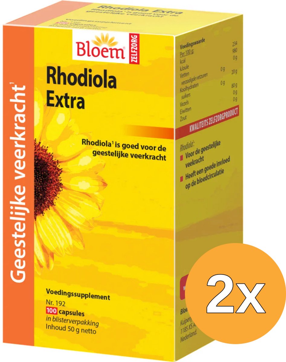 2x Bloem Rhodiola (100 capsules)