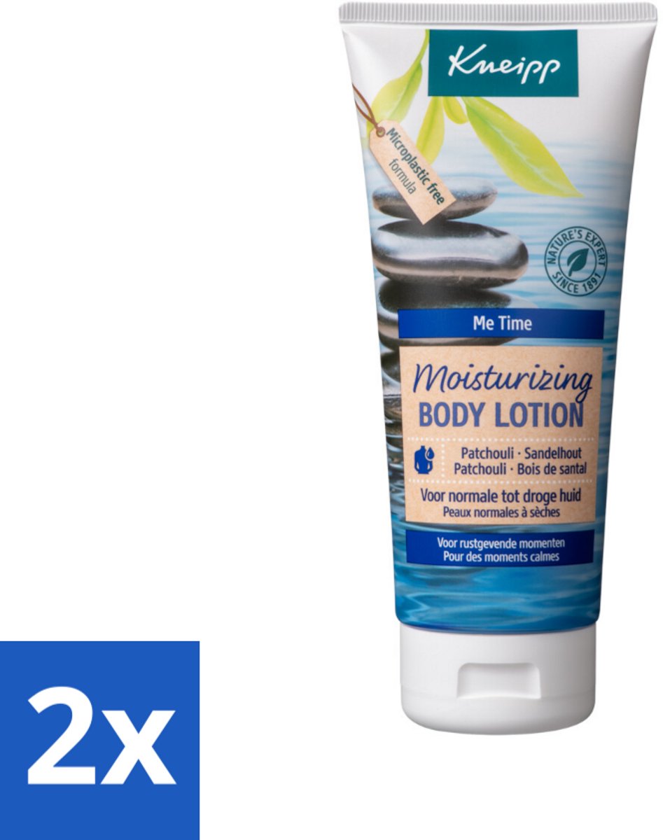 2 x Kneipp - Body lotion - Me‑Time - Patchouli & Sandelhout - 200 ml - Lichaamslotion - Hydraterende Lotion - Natuurlijke Verzorging - Patchouli - Sandelhout