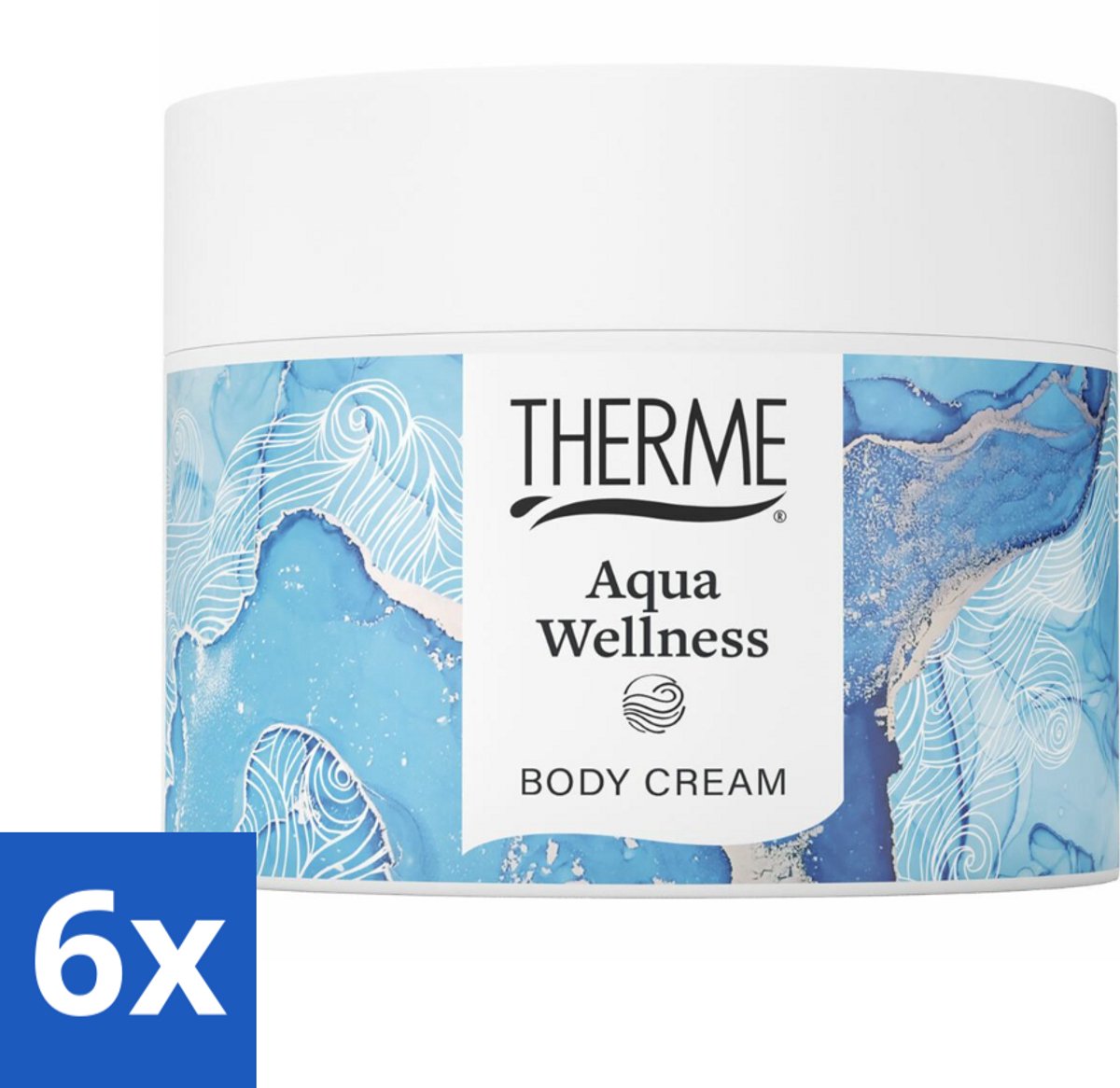 6 x Therme - Aqua Wellness - Bodycrème - Hydraterend - Verzorgend - 225gr - Bodycrème - Hydraterende Crème - Verzorging - Huidverzorging - Vegan Bodycrème